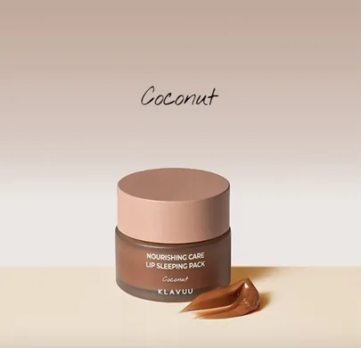 KLAVUU Nourishing Care Lip Sleeping Pack – живильна маска для губ Coconut (кокос)