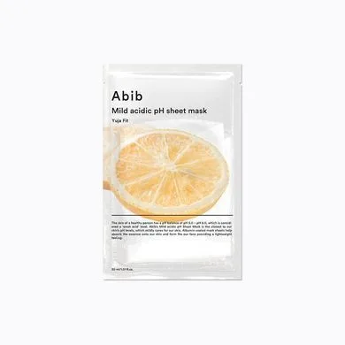Abib Mild Acidic pH Sheet Mask Yuja Fit – освітлююча тканинна маска з екстрактом юдзу