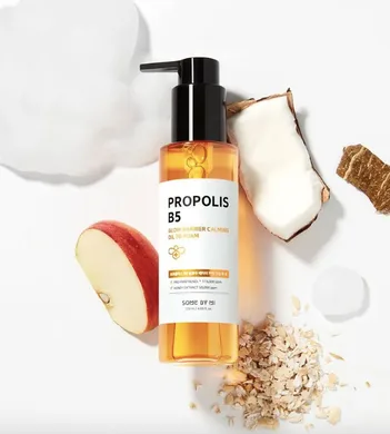 SOME BY MI Propolis B5 Glow Barrier Calming Oil To Foam – олія-пінка для очищення макіяжу і забруднень