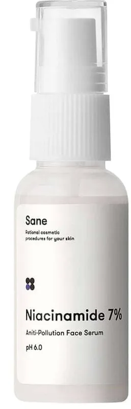 Сироватка для обличчя Sane проти токсинів із ніацинамідом Niacinamide 7%, 30 мл