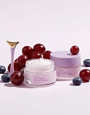 Dr.Ceuracle Vegan Active Berry Firming Eye Cream – зміцнювальний крем для шкіри навколо очей з ресвератролом та екстрактом журавлини 32 г (термін придатності до 01.02.2027)