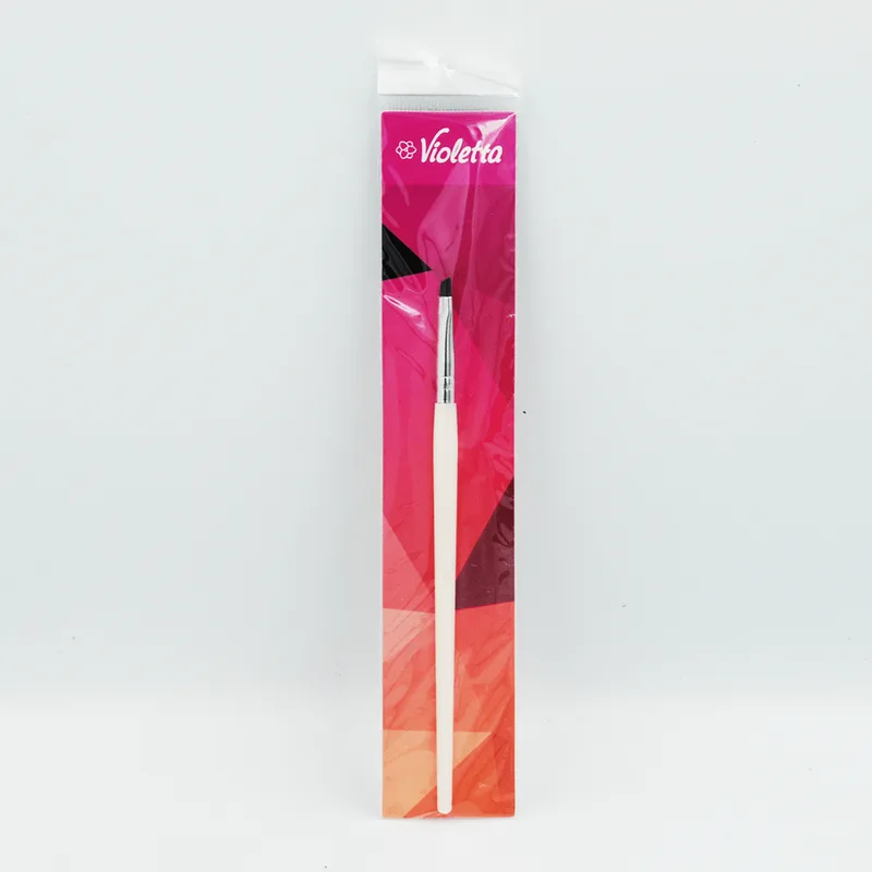 Violetta пензлик для лінії очей скошений, білий, 1шт