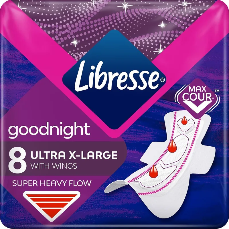 Гігієнічні прокладки Libresse Ultra Goodnight Extra Large нічні 8 шт.