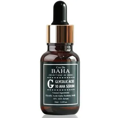 Cos De Baha 10% Glycolic Serum Gel Peel AHA – сироватка-пілінг для обличчя 30 мл (Термін придатності до 26.10.2026)