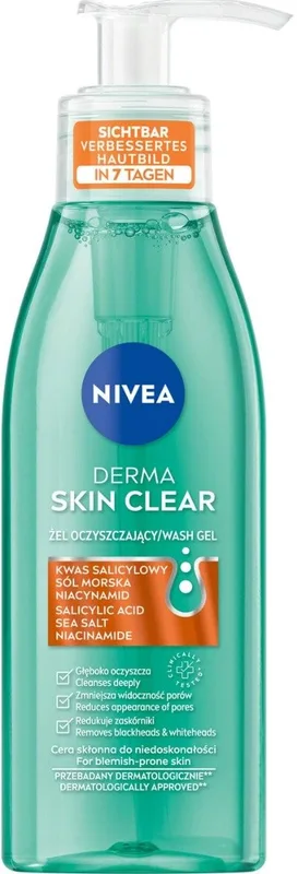 Очищуючий гель NIVEA Derma Skin Clear 150 мл