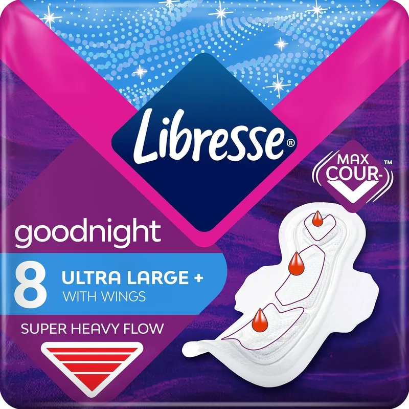 Гігієнічні прокладки Libresse Ultra Goodnight Large нічні 8 шт.