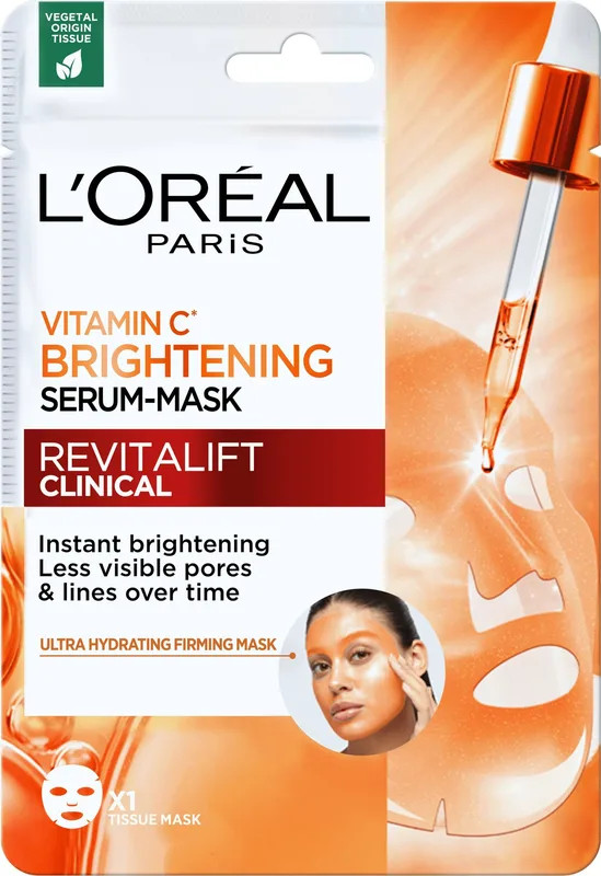 Маска для обличчя L'Oreal Paris Revitalift Clinical тканинна надання сяяння шкірі 26 г