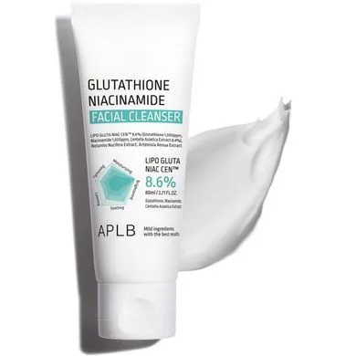 APLB Glutathione Niacinamide Facial Cleanser – освітлювальний гель для вмивання з глутатіоном та ніацинамідом 80 мл