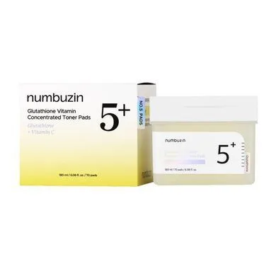 Numbuzin No.5 Glutathione Vitamin Concentrated Toner Pads – тонер-пади з вітамінами та антиоксидантами 70 шт.