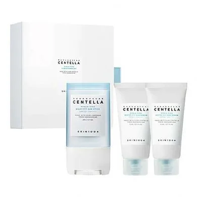 Skin1004 Madagascar Centella Sunsational Kit (Hyalu-Cica Sun Stick 20g + Hyalu-Cica Water-Fit Serum 15ml*2) – сонцезахисний стік та два міні SPF (2*15 мл)