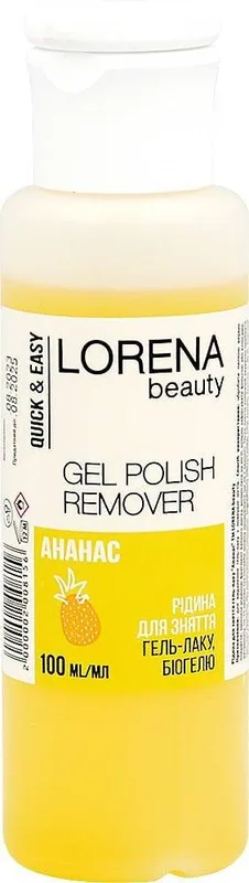 Рідина для зняття гель-лаку LORENA beauty Ананас, 100 мл