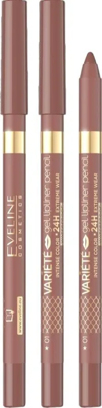Олівець для губ Eveline Variete Gel Lipliner Pencil Waterproof 01, 1.2 г