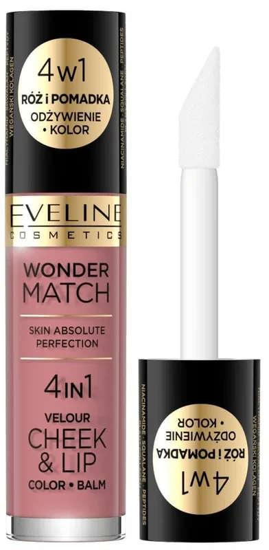 Тінт Eveline Cosmetics Wonder Match 4 в 1 для губ і щік 02, 4.5 мл