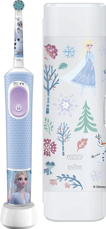 Електрична зубна щітка Oral-B Pro Kids Крижане серце + футляр