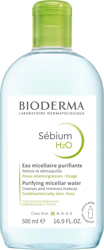 Міцелярна вода Bioderma Sebium H2O для проблемної та комбінованої шкіри обличчя 500 мл