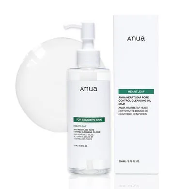 ANUA Hearleaf Pore Control Cleansing Oil Mild – м'яка очищувальна гідрофільна олія 200 мл (термін придатності до 20.03.2027)