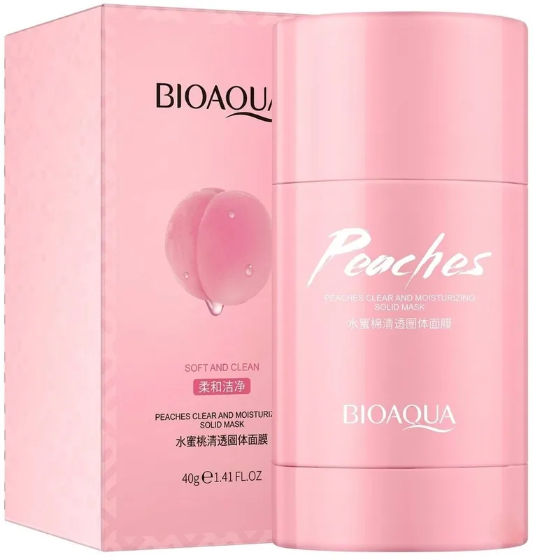 Маска-стік BIOAQUA Peaches Clear And Moisturizing Solid Mask для очищення обличчя з персиком 40 г
