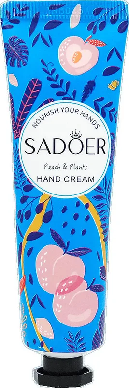 Крем для рук Sadoer Peach & Plants з рослинним екстрактом і персиком 30 г