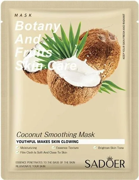 Маска тканинна для обличчя Sadoer Botany And Fruits Skin Care з кокосом 25 г