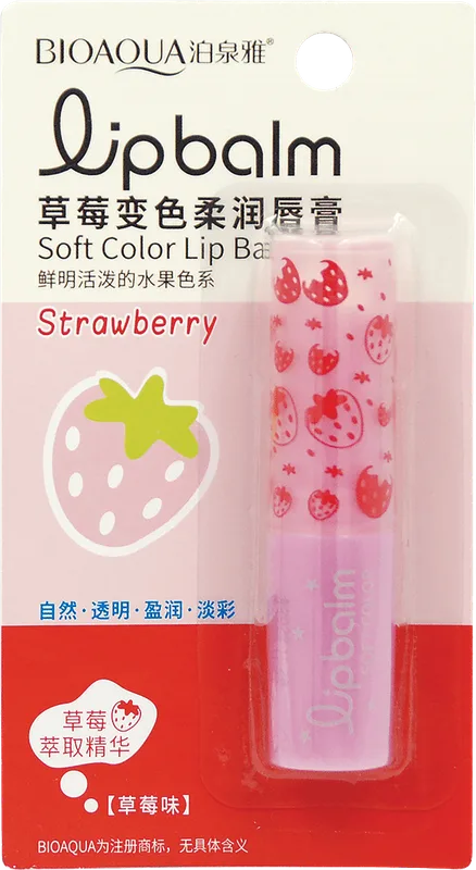 Бальзам для губ полуничний BIOAQUA STRAWBERRY 3 г