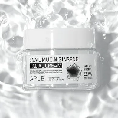 APLB Snail Mucin Ginseng Facial Cream – зволожуючий крем з муцином равлика і женьшенем 55 мл