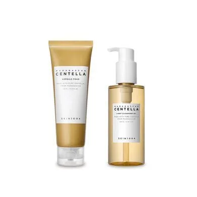 Skin1004 Madagascar Centella Double Cleansing Duo – набір гідрофільна олія + пінка для вмивання з центеллою