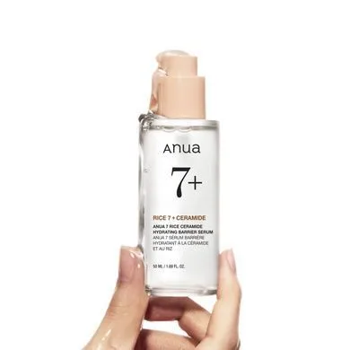 ANUA Rice 7 Ceramide Hydrating Barrier Serum – зволожуюча сироватка з рисом і керамідами 50 мл