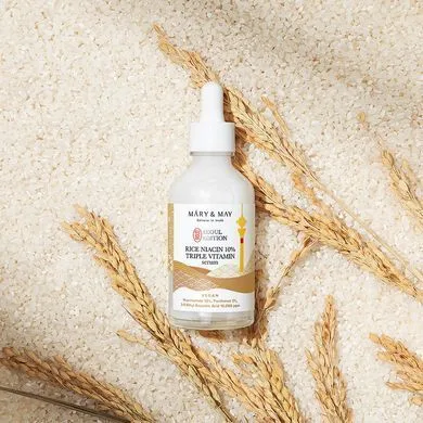 Освітлююча сироватка для обличчя - Mary & May Rice Niacin 10% Triple Vitamin Serum, 80 мл
