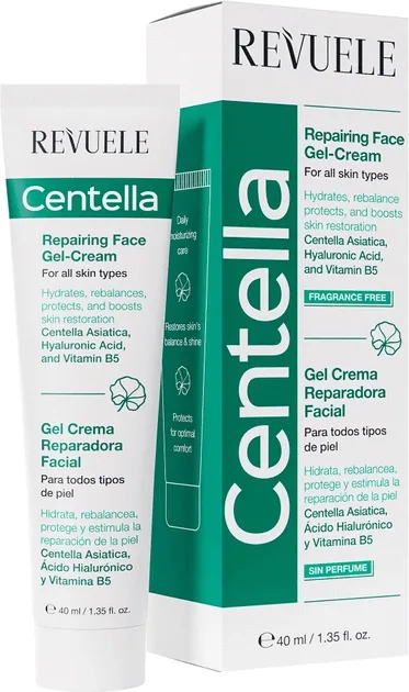 Крем-гель для обличчя Revuele Centella Regenerating Face Gel-Cream відновлювальний 40 мл