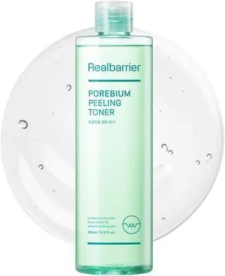 Real Barrier Pore Bium Peeling Toner – пілінг-тонік ензимний для боротьби з чорними цятками 305 мл
