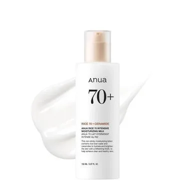 Anua Rice 70 Intensive Moisturizing Milk – зволожуюче молочко для обличчя з рисом і ніацинамідом 150 мл