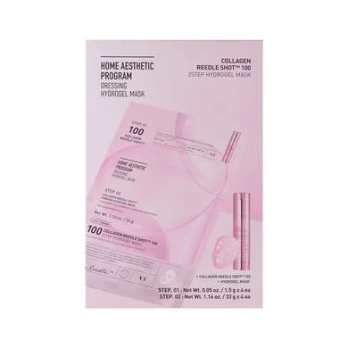 VT Cosmetics Collagen Reedle Shot 100 2Step Mask (1ea) – двоетапна гідрогелева маска для обличчя зі спікулами (100) та колагеном (1 шт)
