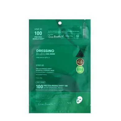 VT Cosmetics Pro Cica Reedle Shot 100 2Step Hydrogel Mask (1ea) – двоетапна гідрогелева маска для обличчя зі спікулами (100) та центелою (1 шт)
