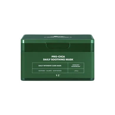 VT Cosmetics Cica Daily Soothing Mask (30ea) – набір заспокійливих тканинних масок з центеллою 30 шт.