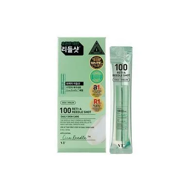 VT Cosmetics Reti-A Reedle Shot 100 Stick 2ml (10ea) – набір стіків із сироваткою зі спікулами (100) та ретинолом 10 шт. 10 шт