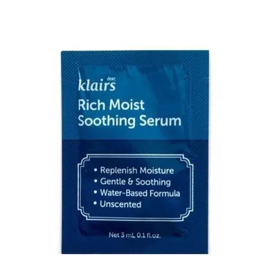 Dear, Klairs Rich Moist Soothing Serum – зволожуюча сироватка (Пробник 3 мл)
