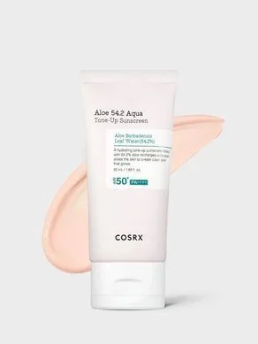COSRX Aloe 54.2 Aqua Tone-Up Sunscreen – сонцезахисний крем з ефектом вирівнювання тону SPF50+ PA++++ (50 мл)