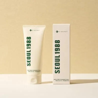 KSECRET SEOUL 1988 Cleansing Foam : Pine Cica 1% + Probiotics – пінка для вмивання з сосною, центеллою та пробіотиками