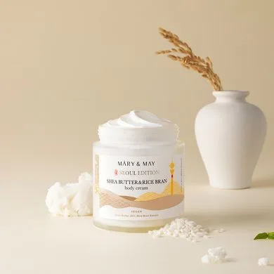 Mary&May Shea Butter & Rice Bran Body Cream – крем для тіла з олією ши і рисовими висівками 250 мл