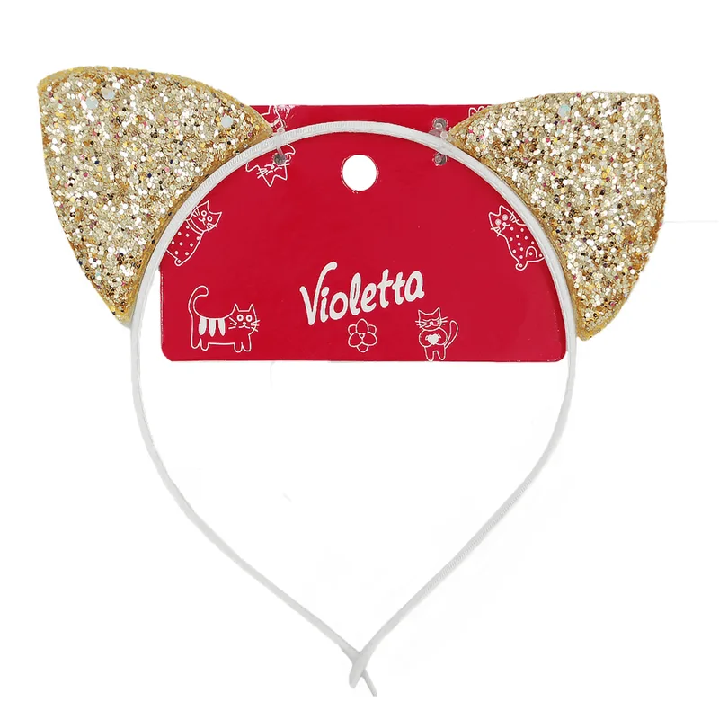 Обруч для волосся Violetta із блискучими котячими вушками 1 шт