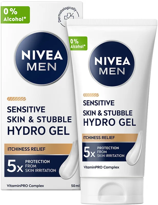 Гідрогель для обличчя NIVEA для чутливої шкіри та щетини з вітаміном E та екстрактом ромашки 50 мл