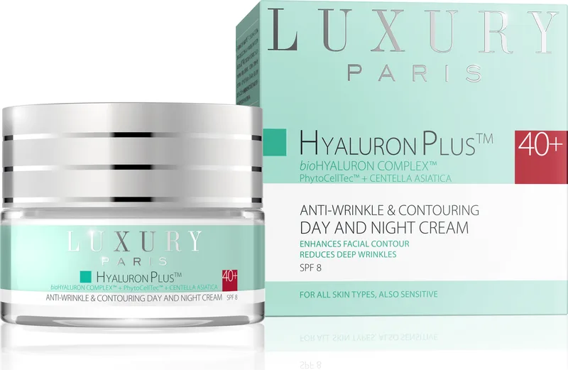 Крем для обличчя Luxury Paris Hyaluron Plus проти зморшок день/ніч 40+ 50 мл