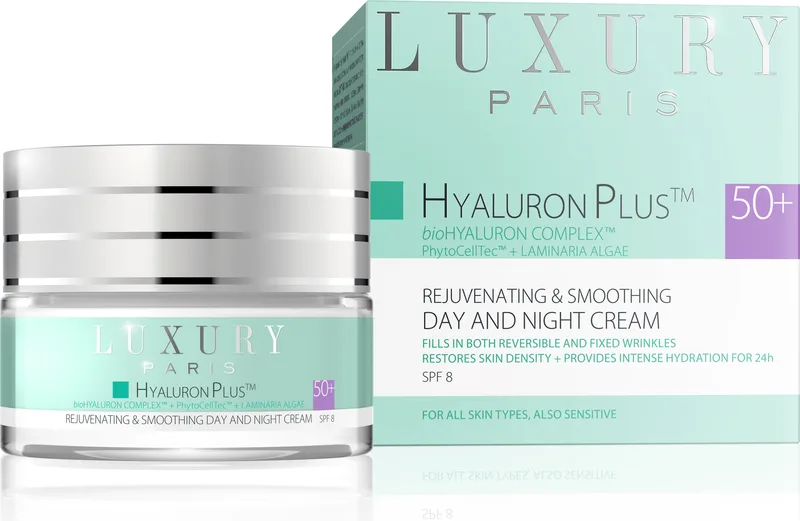 Крем для обличчя Luxury Paris Hyaluron Plus омолоджуючий день/ніч 50+ 50 мл