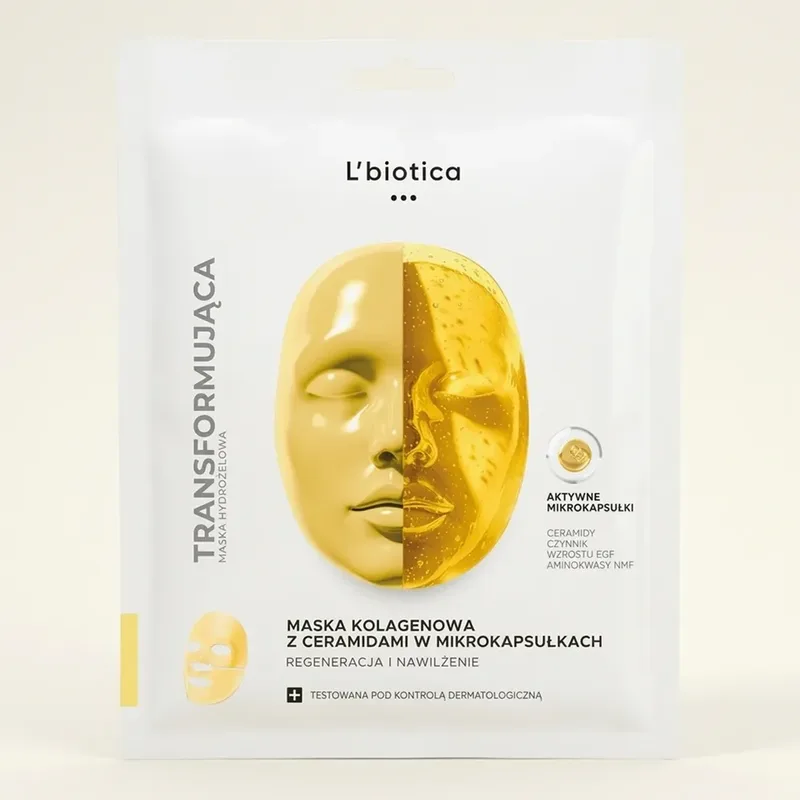 L'biotica колагенова маска для обличчя з керамідами в мікрокапсулах 1 шт.