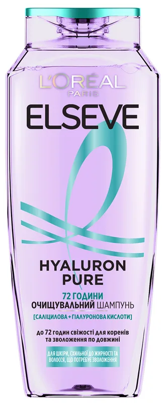 Шампунь L'Oréal Paris Elseve Hyaluron pure очищаючий, схильний до жирності волосся 400 мл