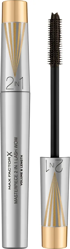 Туш для вій MAX FACTOR Masterpiece 2 In 1 Lash Wow Volume & Length Mascara об'єм та подовження Black