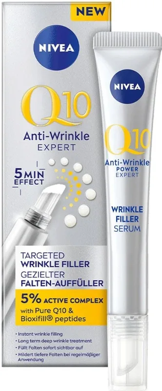 Сироватка-філер для обличчя NIVEA Q10 Експерт зі спрямованою дією проти зморшок 15 мл