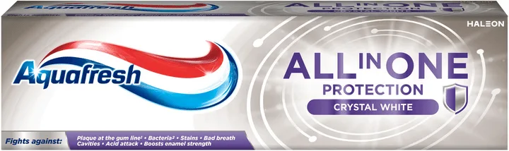 Зубна паста Aquafresh Захист Все в Одному Кришталева білизна 75мл