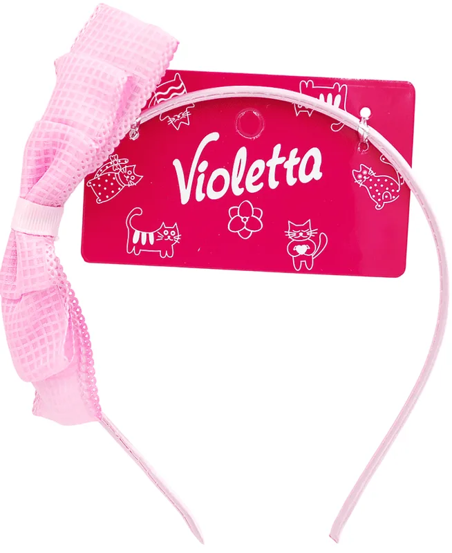 Обідок для волосся дитячий Violetta з прикрасою пишний бант 1шт