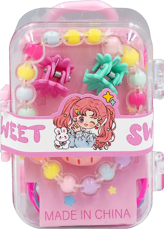 Дитячий подарунковий набір шпильок для волосся Violetta у боксі "Sweet" 1 шт.